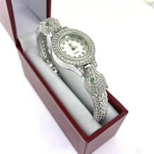 RELOJ ARO CON CABEZA DE PANTERA - PLATA .925