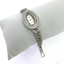 RELOJ OVAL CON ESLABON BARBADO - PLATA .925