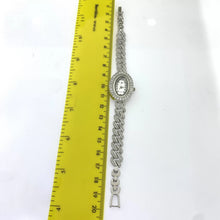 RELOJ OVAL CON ESLABON BARBADO - PLATA .925