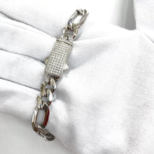 PULSO FIGARO CART CON CIRCONIA EN BROCHE ITALY - PLATA .925