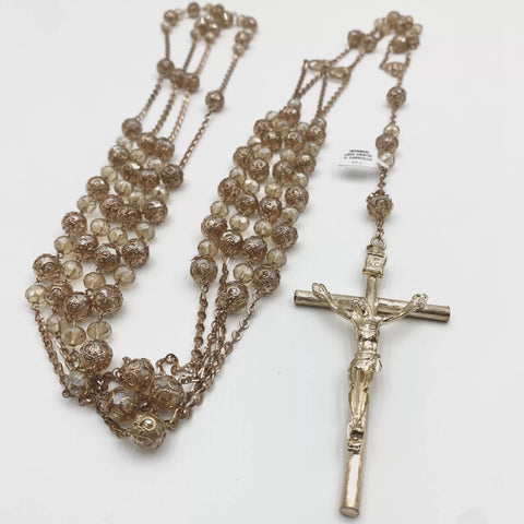 LAZO DORADO - CRISTAL DONA CHICO Y MEDIANO GOLDEN CON CASQUILLA