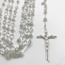 LAZO PLATEADO - CRISTAL GOTA PLANA Y DONA CON CASQUILLA