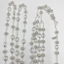 LAZO PLATEADO - CRISTAL GOTA PLANA Y DONA CON CASQUILLA