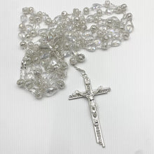 LAZO PLATEADO - CRISTAL GOTA PLANA Y DONA CON CASQUILLA