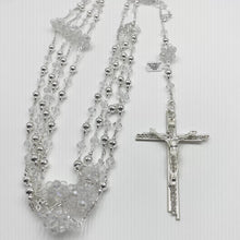 LAZO PLATEADO - CRISTAL ROMBO CON BOLA METAL