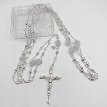 LAZO PLATEADO - CRISTAL ROMBO CON BOLA METAL