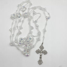 LAZO PLATEADO - CRISTAL TOMBO CON FLORES TORNASOL