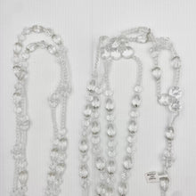 LAZO PLATEADO - CRISTAL GOTAS CON CRISTO HUECO