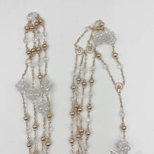 LAZO DORADO - CRISTAL ROMBO CON BOLA METAL