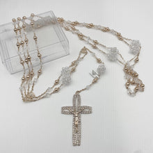 LAZO DORADO - CRISTAL ROMBO CON BOLA METAL