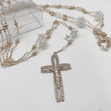 LAZO DORADO - CRISTAL ROMBO CON BOLA METAL