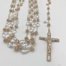 LAZO DORADO - CRISTAL GOTA PLANA Y DONA CON CASQUILLA