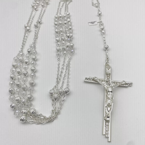 LAZO PLATEADO - CRISTAL DONA CON BOLA ARENADA