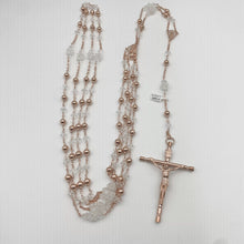 LAZO ORO ROSA - CRISTAL ROMBO CON BOLA METAL