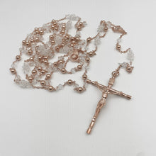 LAZO ORO ROSA - CRISTAL ROMBO CON BOLA METAL