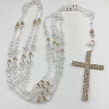 LAZO DORADO - CRISTAL ROCA CON SEPARADOR - SIN IMAGEN RELIGIOSA