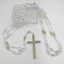 LAZO DORADO - CRISTAL ROCA CON SEPARADOR - SIN IMAGEN RELIGIOSA