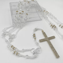 LAZO DORADO - CRISTAL ROCA CON SEPARADOR - SIN IMAGEN RELIGIOSA