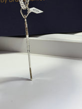 DIJE DE ALA DE ANGEL PAVONADO - 6 CM  - PLATA .925