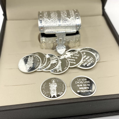 ESTUCHE 2 - ARRAS CH + COFRE + CAJA - PLATA .925 - SAN JUDAS TADEO