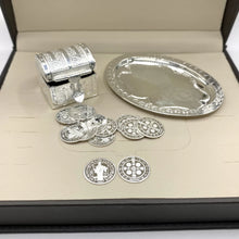 ESTUCHE 3 - ARRAS CH + COFRE + CHAROLA + CAJA - PLATA .925 - SAN BENITO