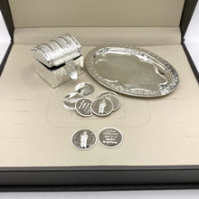 ESTUCHE 3 - ARRAS CH + COFRE + CHAROLA + CAJA - PLATA .925 - SAN JUDAS TADEO