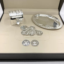 ESTUCHE 3 - ARRAS CH + COFRE + CHAROLA + CAJA - PLATA .925 - ANGEL DE LA LIBERTAD