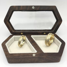 ARGOLLAS ORO AMARILLO - LINEAS DIAGONALES FONDO ARENADO - ORO 10K