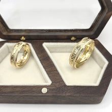 ARGOLLAS ORO AMARILLO - LINEAS CENTRAL FACETADA ANCHA - ORO 10K