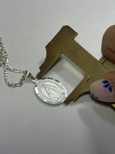 CADENA CON MEDALLA VIRGEN MILAGROSA - MATE - PLATA .925