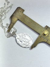 CADENA CON MEDALLA SAN MARTIN CABALLERO - MATE - PLATA .925