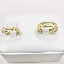 ARGOLLAS ORO AMARILLO - DIAMANTADO ESTRELLAS - ORO 10K