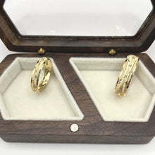 ARGOLLAS ORO AMARILLO - DIAMANTADO ESTRELLAS - ORO 10K