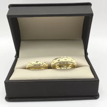 ARGOLLAS ORO AMARILLO - DIAMANTADO ESTRELLAS - ORO 10K