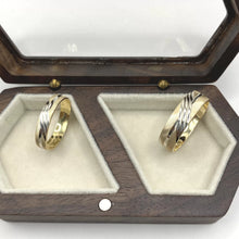 ARGOLLAS BI COLOR - TRIPLE LINEA BLANCA - ORO 10K