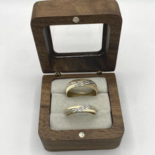 ARGOLLAS BI COLOR - TRIPLE LINEA BLANCA - ORO 10K