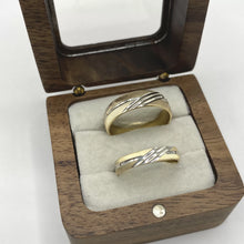 ARGOLLAS BI COLOR - TRIPLE LINEA BLANCA - ORO 10K