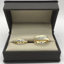 ARGOLLAS BI COLOR - TRIPLE LINEA BLANCA - ORO 10K