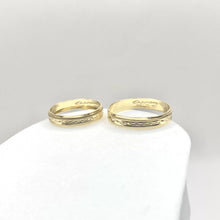 ARGOLLAS ORO AMARILLO - LINEA CENTRAL FACETADA DELGADA - ORO 10K