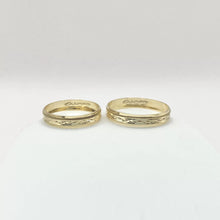 ARGOLLAS ORO AMARILLO - LINEA CENTRAL FACETADA DELGADA - ORO 10K