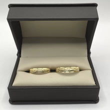 ARGOLLAS ORO AMARILLO - LINEA CENTRAL FACETADA DELGADA - ORO 10K