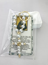 LLAVERO - MISTERIO DE PERLA CON CRUZ ARMADA