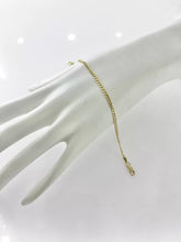 PULSO BARBADO DELGADO - 2 MM - 18 CM - ORO 10K