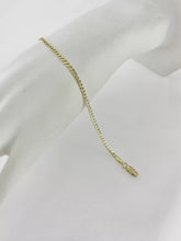 PULSO BARBADO DELGADO - 2 MM - 18 CM - ORO 10K