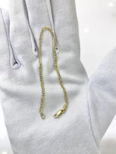 PULSO BARBADO DELGADO - 2 MM - 18 CM - ORO 10K