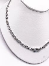 CADENA MÓNACO CH - BARBADA CON PIEDRA ZIRCONIA - 55 CM X 5 MM - PLATA .925