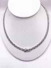 CADENA MÓNACO CH - BARBADA CON PIEDRA ZIRCONIA - 55 CM X 5 MM - PLATA .925