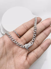 CADENA MÓNACO CH - BARBADA CON PIEDRA ZIRCONIA - 55 CM X 5 MM - PLATA .925