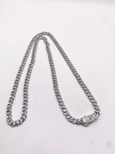 CADENA MÓNACO CH - BARBADA CON PIEDRA ZIRCONIA - 55 CM X 5 MM - PLATA .925