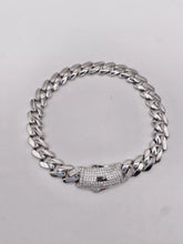 PULSO MÓNACO CH - BARBADO CUBANO - 21 cm x 8 mm - PLATA .925